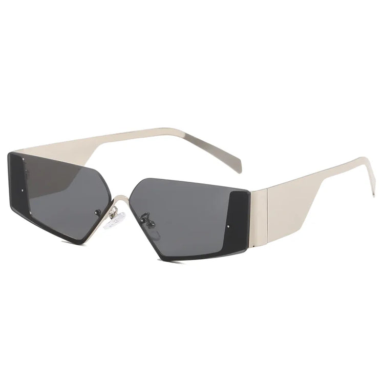 CASSIDY UNISEX RIMLESS NARROW GRADIENT LENS SUNGLASSES