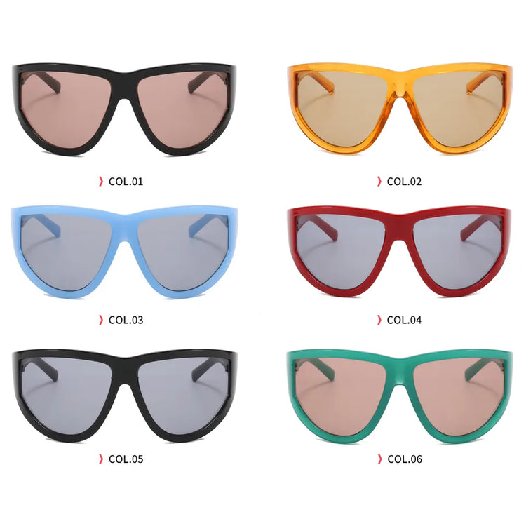 COBY UNISEX UV400 RETRO FLAT TOP CYCLING SUNGLASSES