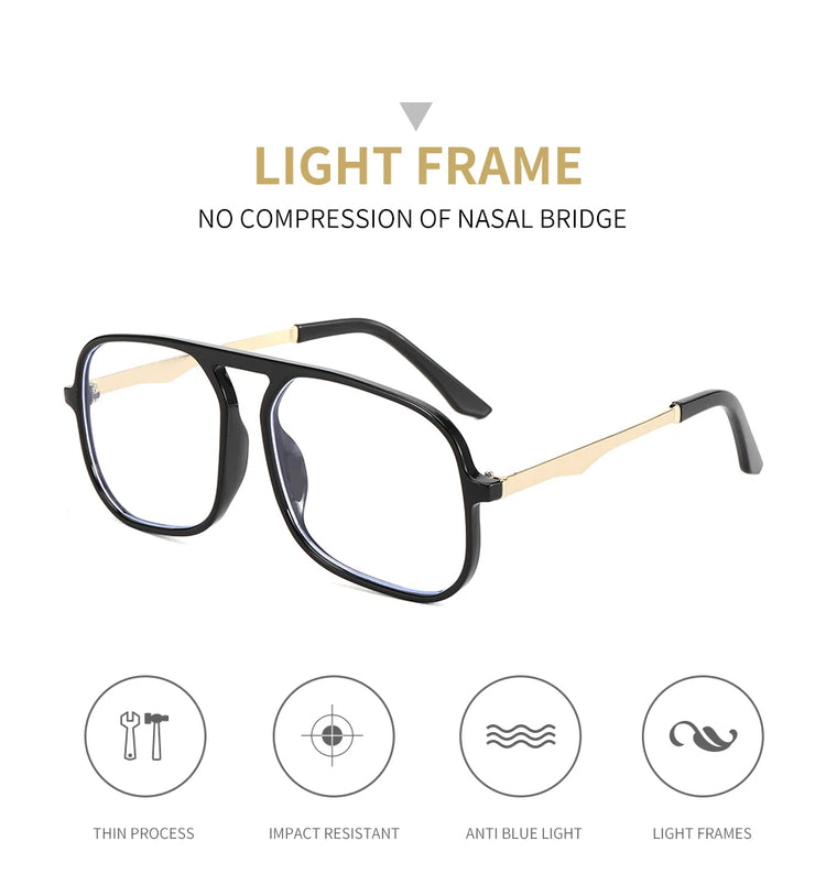 Francis Unisex Pilot Frame Anti-Blue Light Glasses