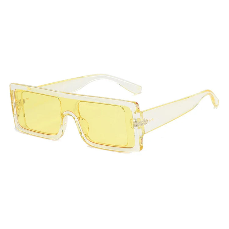 TOKYO UNISEX FLAT-TOP RECTANGULAR FRAME UV400 SUNGLASSES