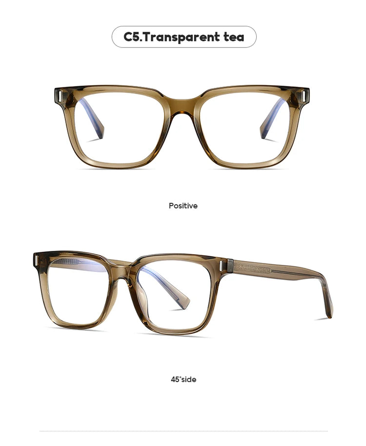 Asher Unisex Square Frame Anti-Blue Light Blocking Glasses