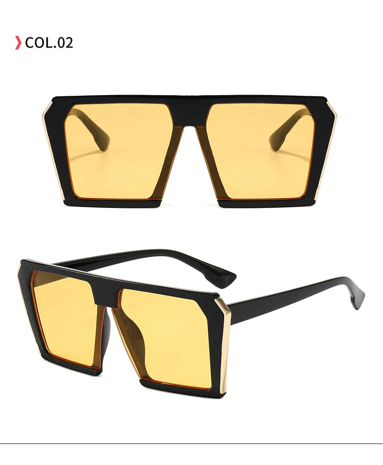 SYDNEY Unisex Flat Top Square Frame UV400 Sunglasses