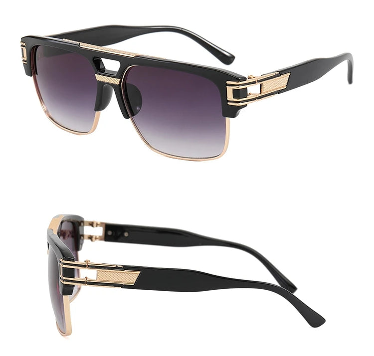 Axel Men's Half-Rim UV400 Sunglasses