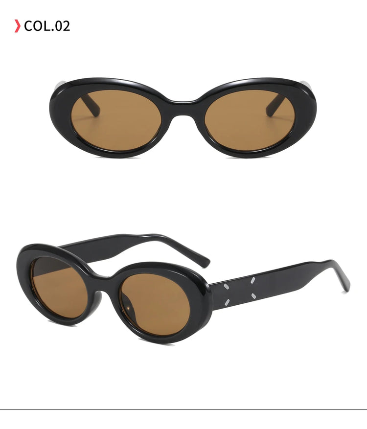 Iris Women's Small Retro Oval Frame UV400 Sunglasses