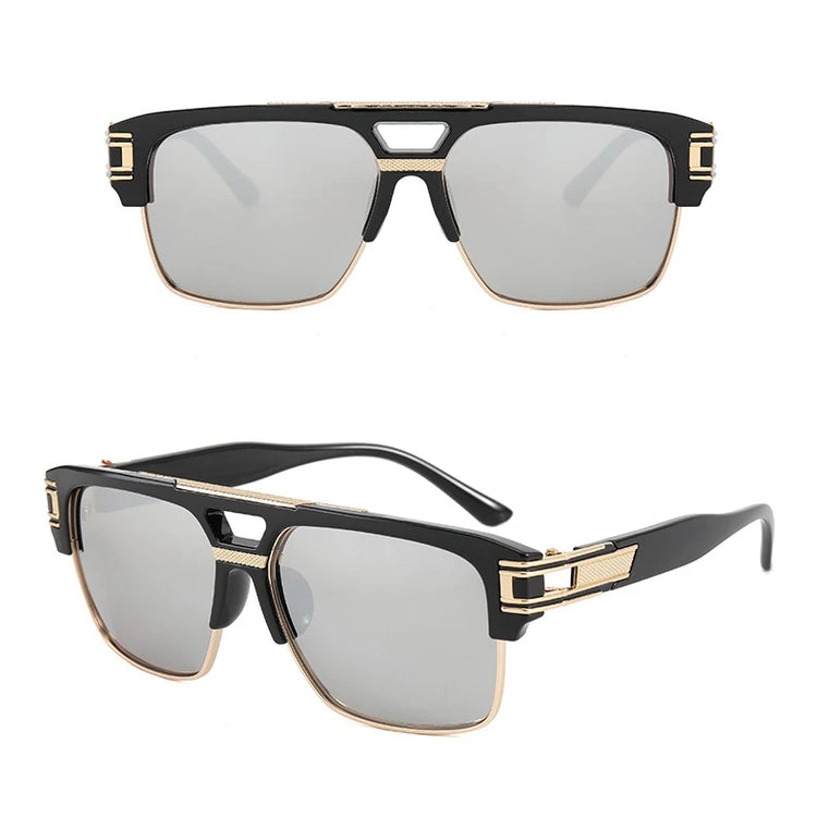 Axel Men's Half-Rim UV400 Sunglasses