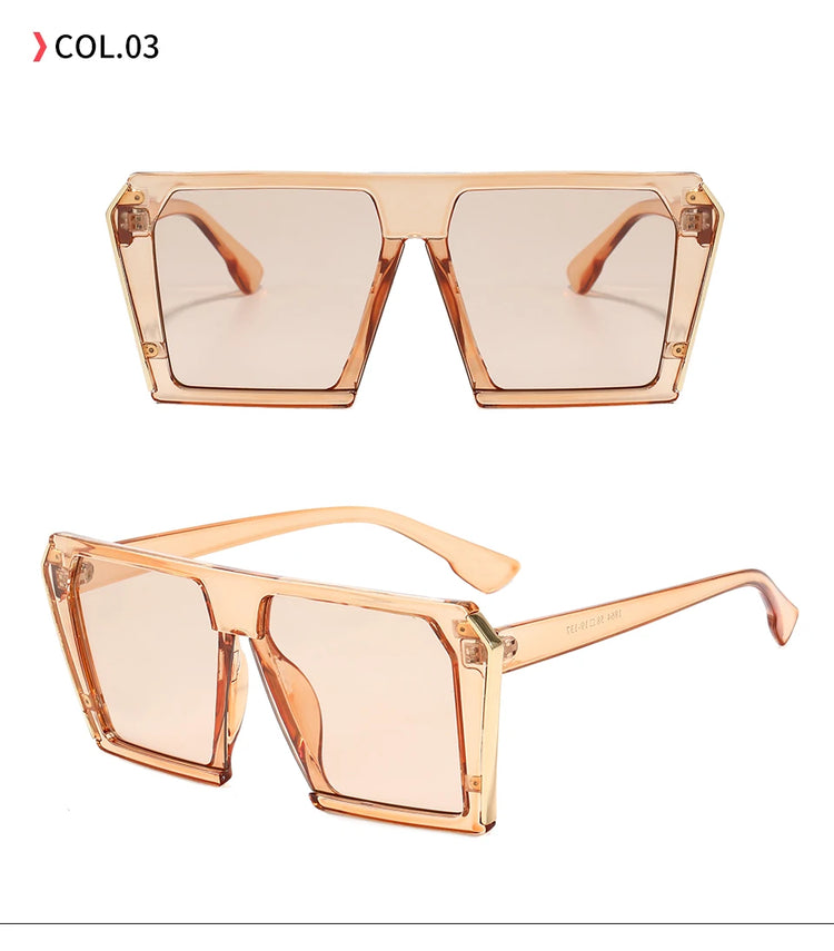 SYDNEY Unisex Flat Top Square Frame UV400 Sunglasses
