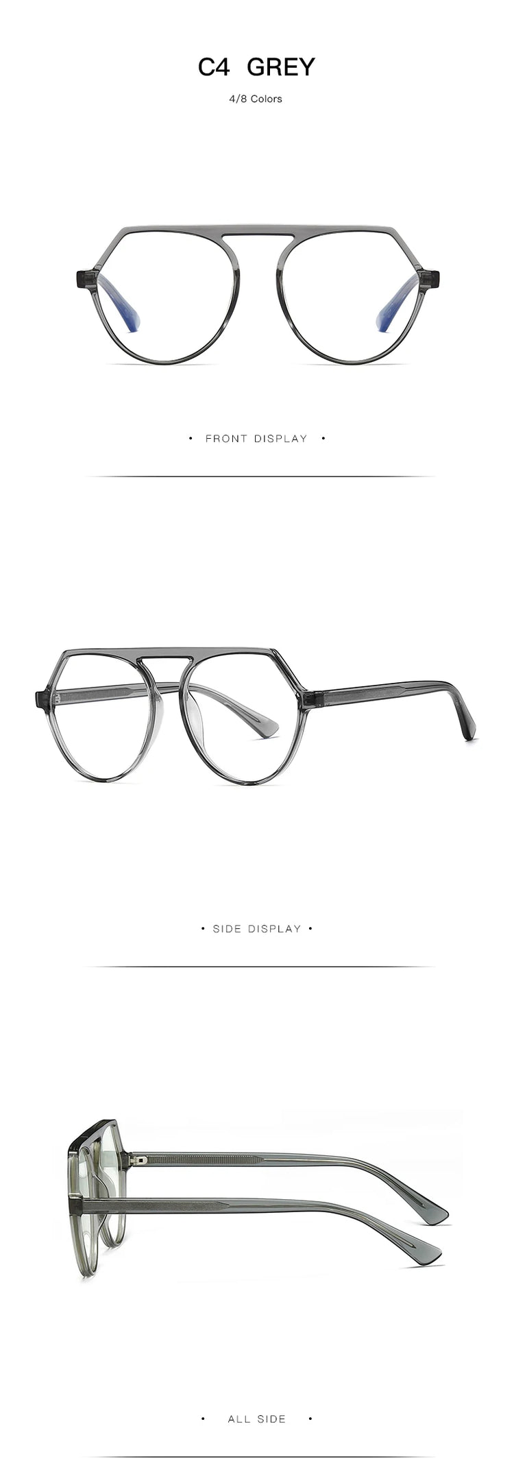 Ivy Women's Flat Top Pilot Frame TR90 Anti Blue Light Glasses