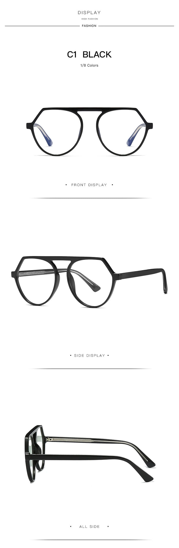 Ivy Women's Flat Top Pilot Frame TR90 Anti Blue Light Glasses