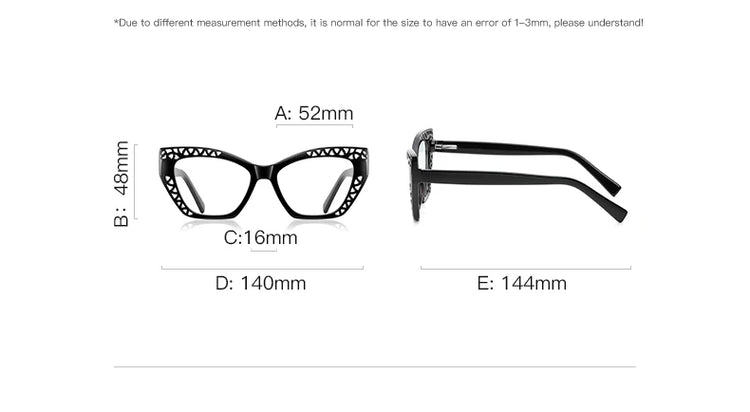 ROBYN WOMEN'S ANTI BLUE LIGHT LASER CUT DETAIL CAT EYE FRAME GLASSES