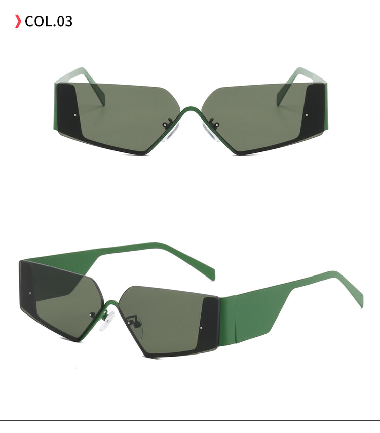 CASSIDY UNISEX RIMLESS NARROW GRADIENT LENS SUNGLASSES