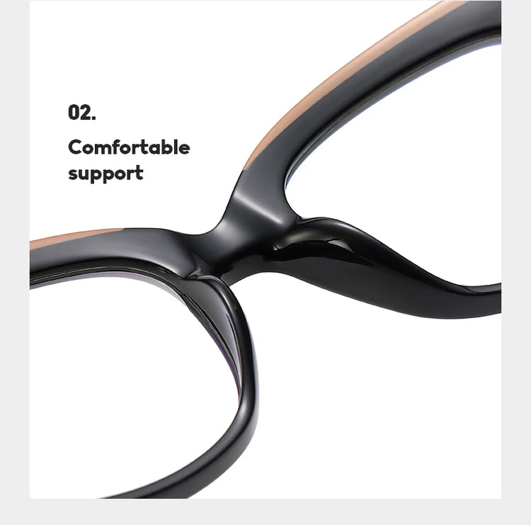 CELIN GOLD DETAIL ANTI BLUE LIGHT CAT EYE FRAME GLASSES