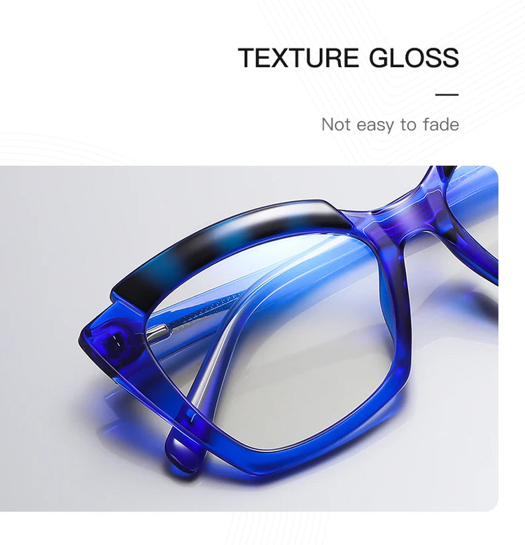 NICOLE TWO-TONE ANTI BLUE LIGHT CAT EYE FRAME GLASSES