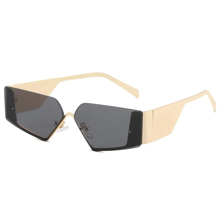 CASSIDY UNISEX RIMLESS NARROW GRADIENT LENS SUNGLASSES