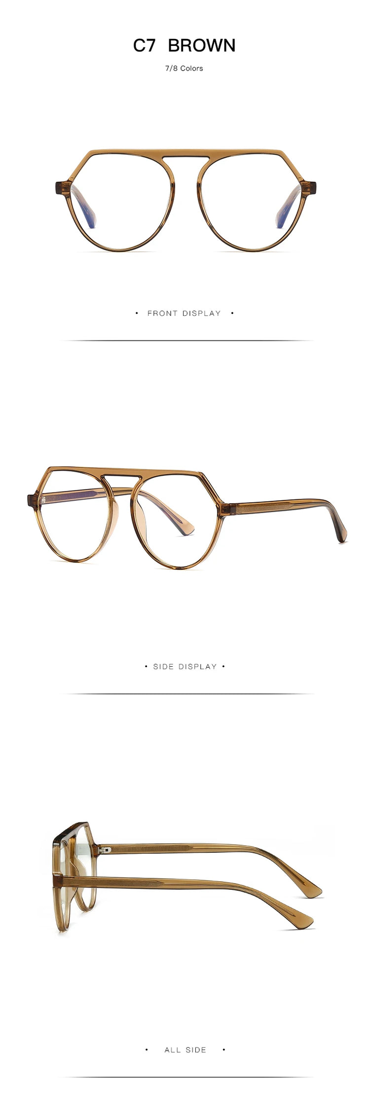 Ivy Women's Flat Top Pilot Frame TR90 Anti Blue Light Glasses