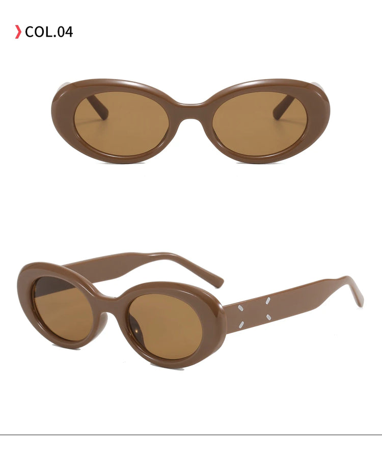 Iris Women's Small Retro Oval Frame UV400 Sunglasses