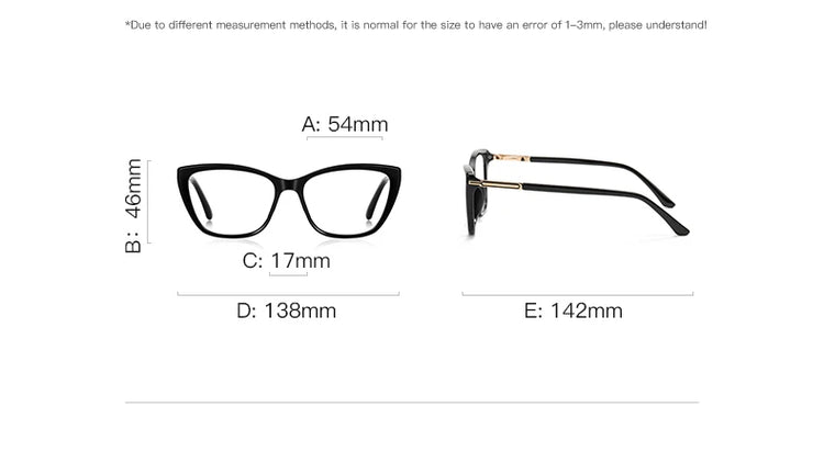 Muse Women's Transparent Anti-Blue Light Cat-Eye Glasses