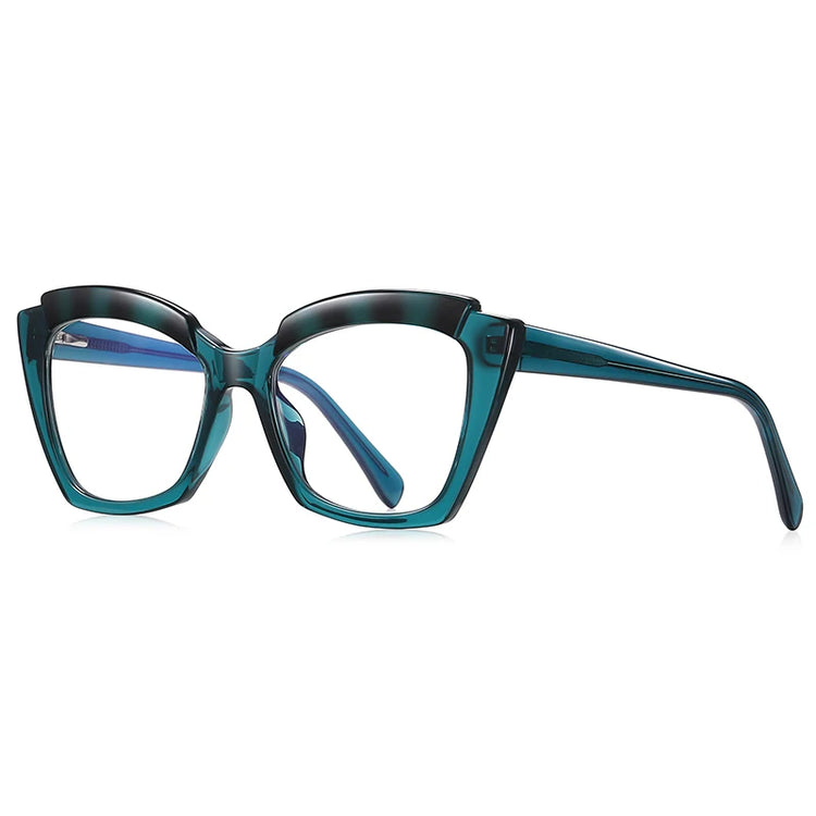 NICOLE TWO-TONE ANTI BLUE LIGHT CAT EYE FRAME GLASSES