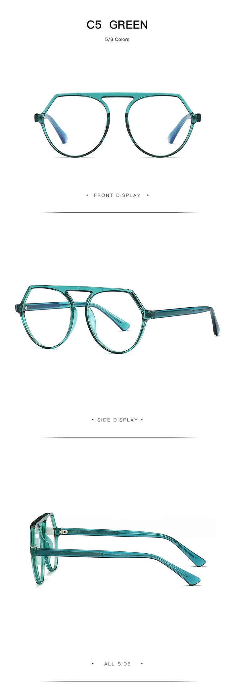 Ivy Women's Flat Top Pilot Frame TR90 Anti Blue Light Glasses