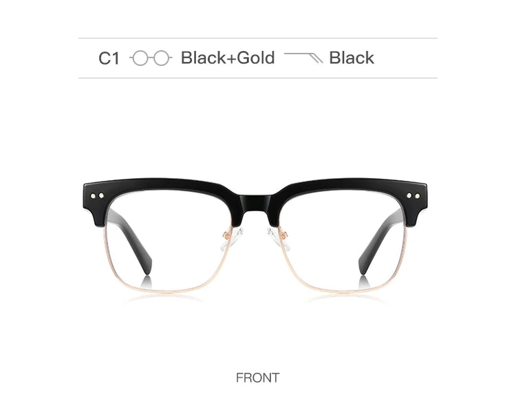 Isla Unisex Half-Rim Square Cat Eye Frame Anti-Blue Light Glasses