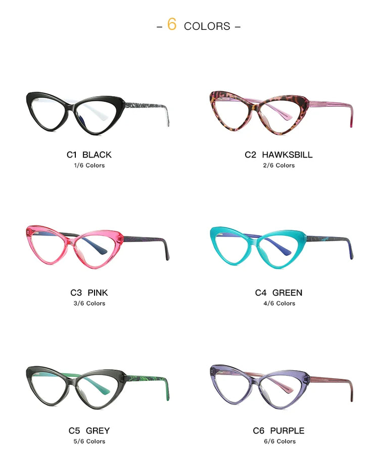 SHERENE WOMENS CAT EYE FRAME ANTI BLUE LIGHT BLOCKING GLASSES