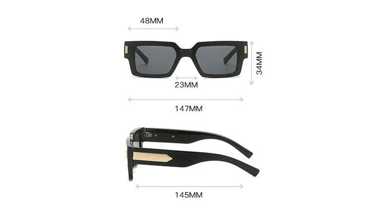 SHAUN UNISEX OVERSIZED THICK SQUARE FRAME UV400 SUNGLASSES