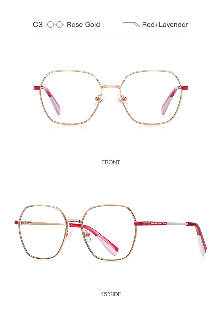 DEON UNISEX POLYGON ANTI BLUE LIGHT GLASSES