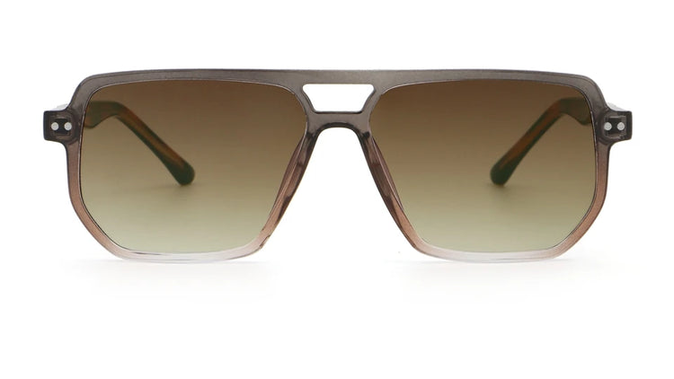 Dash Unisex Retro Square Frame UV400 Aviator Sunglasses