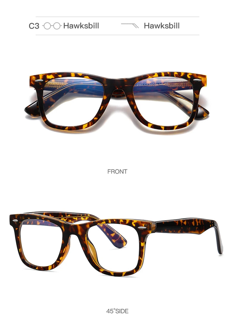Ellis Unisex Square Frame Anti-Blue Light Glasses