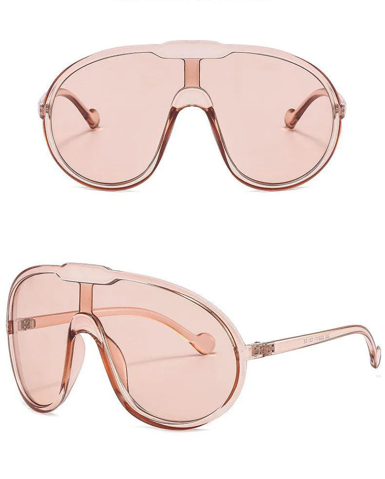 Mika Women's Oversized Pilot Frame UV400 Sunglasses