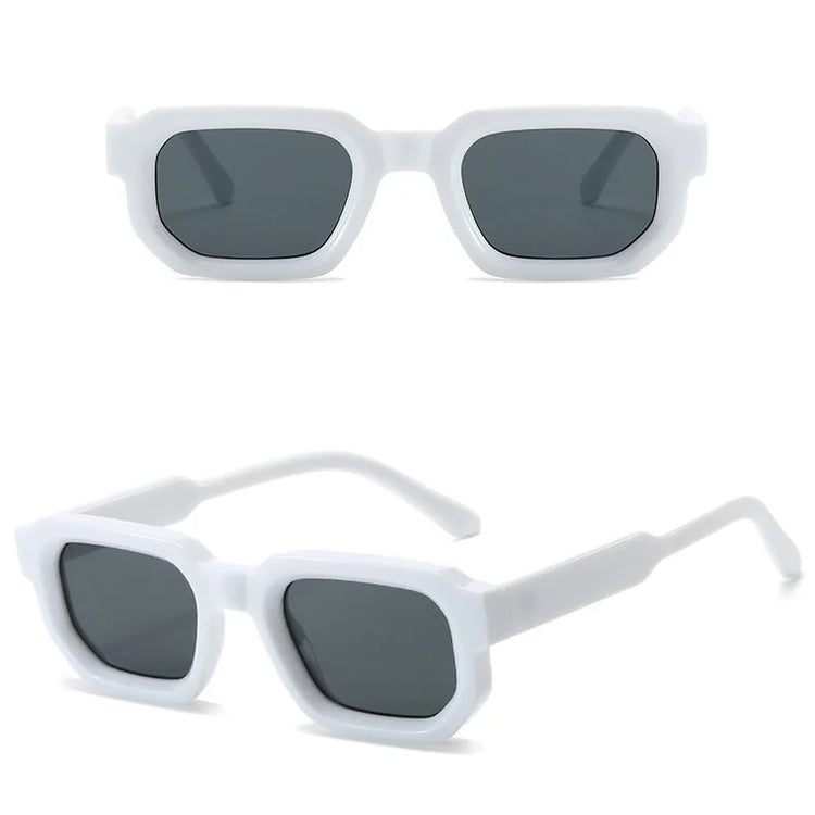 HARPER UNISEX UV400 GRADIENT LENSE THICK SQUARE FRAME UV400 SUNGLASSES