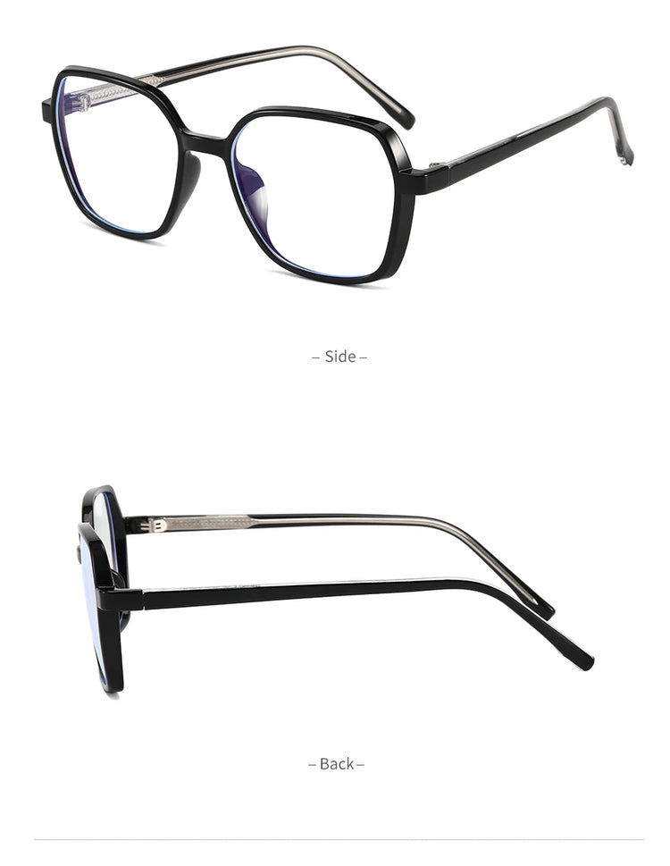 LEIGHTON UNISEX OVERSIZED SQUARE FRAME ANTI-BLUE LIGHT BLOCKING GLASSES