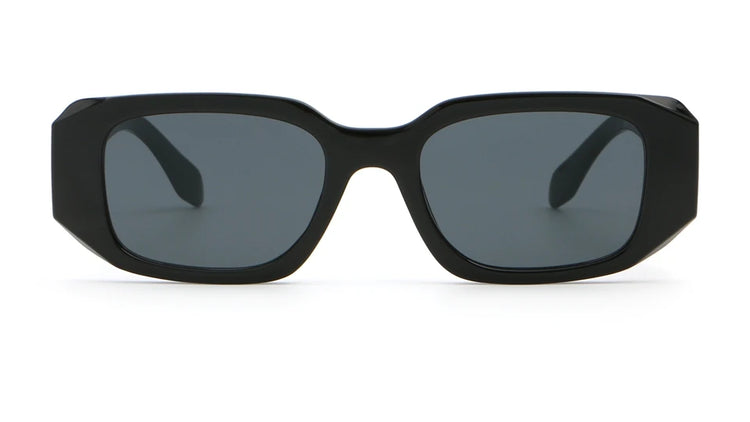 Rebel Retro Rectangular Thick Frame UV400 Sunglasses