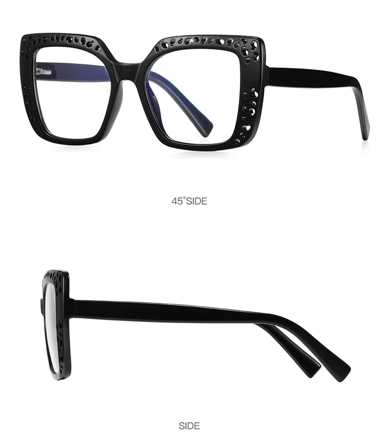 PRINCESS WOMENS OVERSIZED SQUARE FRAME ANTI BLUE LIGHT BLOCKING GLASSES