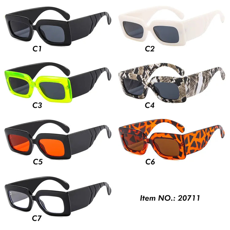 SANSCHA RECTANGULAR FRAME UV 400 UNISEX SUNGLASSES