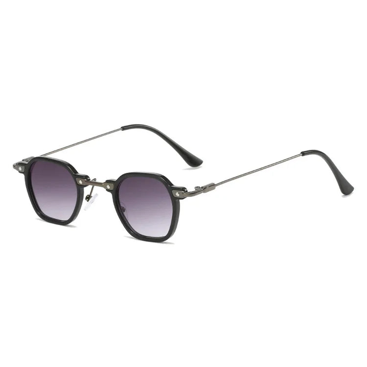 EDDIE UNISEX RETRO SMALL SQUARE FRAME GRADIENT LENS SUNGLASSES