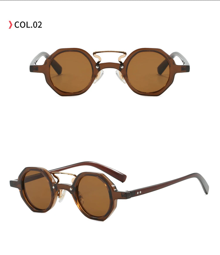 Carlon Retro Polygon Frame Unisex UV400 Sunglasses