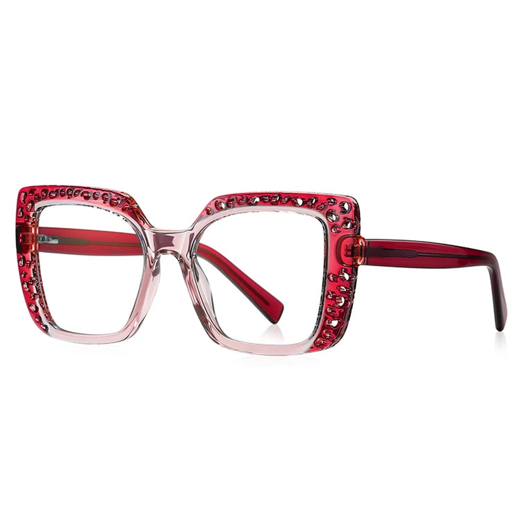 PRINCESS WOMENS OVERSIZED SQUARE FRAME ANTI BLUE LIGHT BLOCKING GLASSES