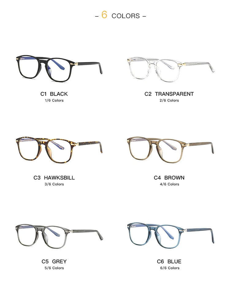 MARLEY UNISEX RETRO ROUND FRAME ANTI-BLUE LIGHT GLASSES