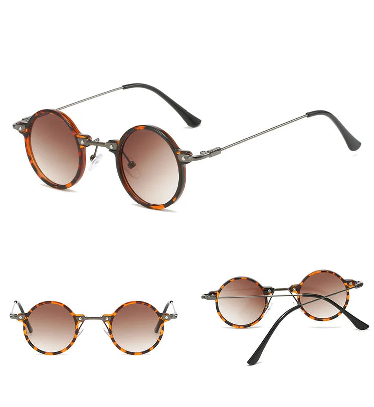 WILLIAM UNISEX RETRO METAL ROUND FRAME UV400 SUNGLASSES