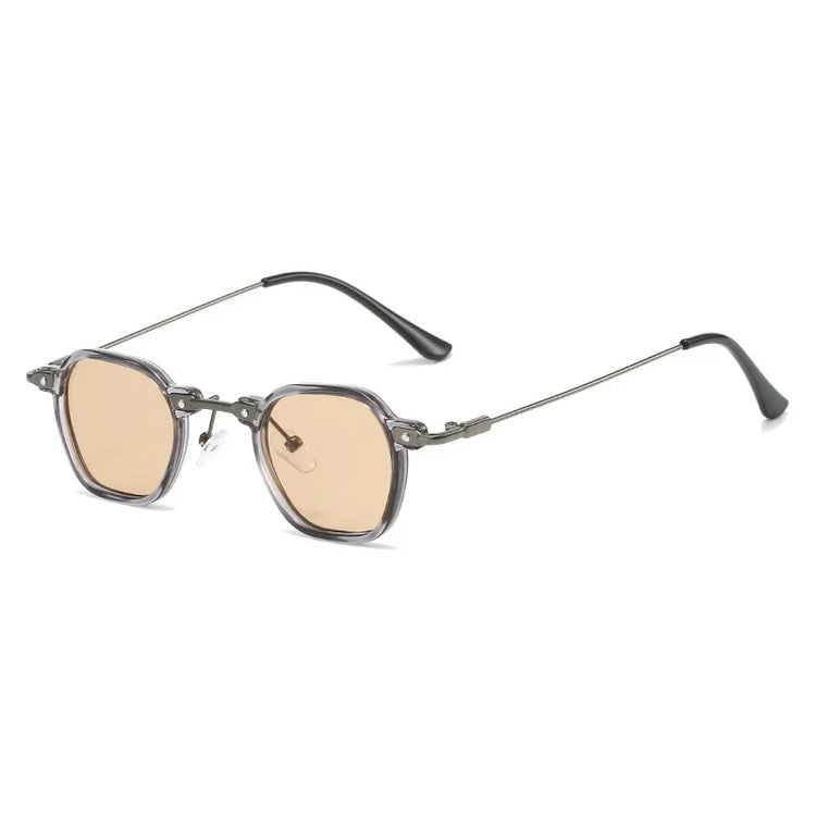 EDDIE UNISEX RETRO SMALL SQUARE FRAME GRADIENT LENS SUNGLASSES