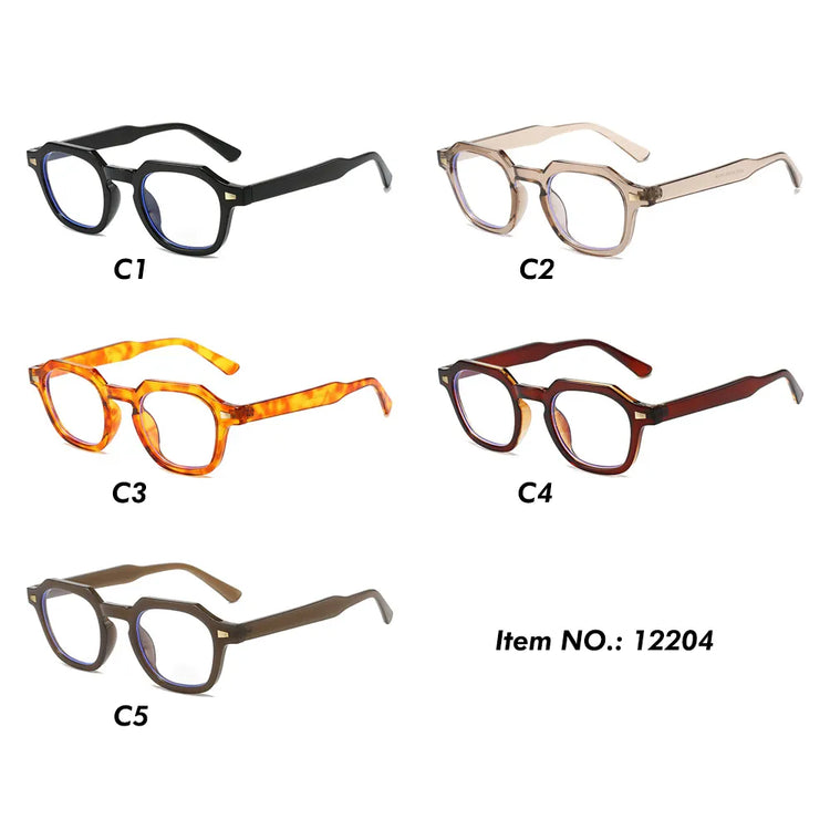 CURTIS UNISEX THICK POLYGON FRAME ANTI-BLUE LIGHT GLASSES