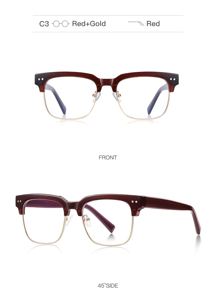 Auden Unisex Square Frame Anti-Blue Light Glasses