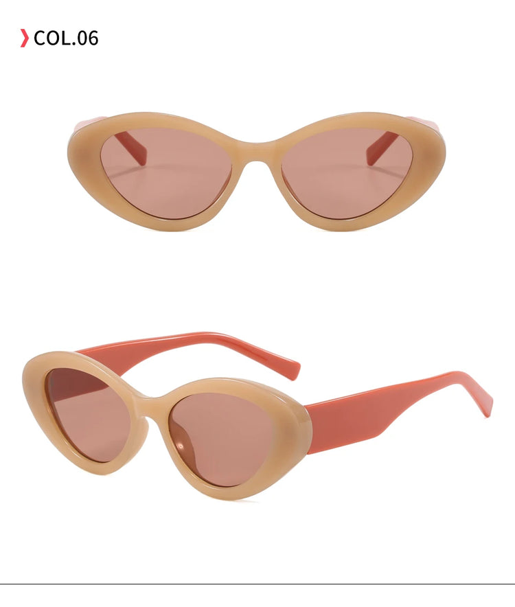 Solstice Women's UV400 Two-Tone Cat Eye Frame Sunglasses
