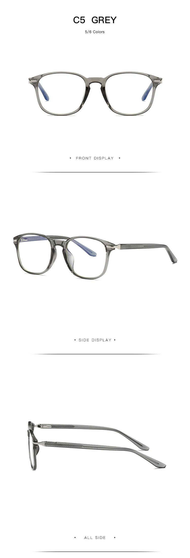 MARLEY UNISEX RETRO ROUND FRAME ANTI-BLUE LIGHT GLASSES