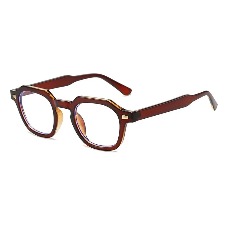 CURTIS UNISEX THICK POLYGON FRAME ANTI-BLUE LIGHT GLASSES