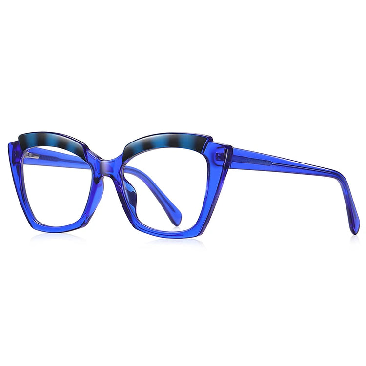 NICOLE TWO-TONE ANTI BLUE LIGHT CAT EYE FRAME GLASSES