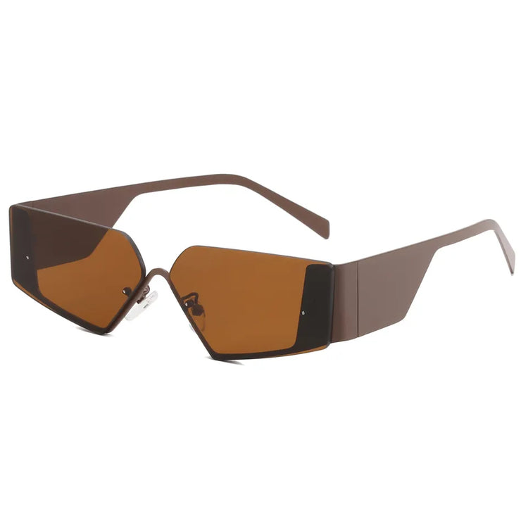 CASSIDY UNISEX RIMLESS NARROW GRADIENT LENS SUNGLASSES