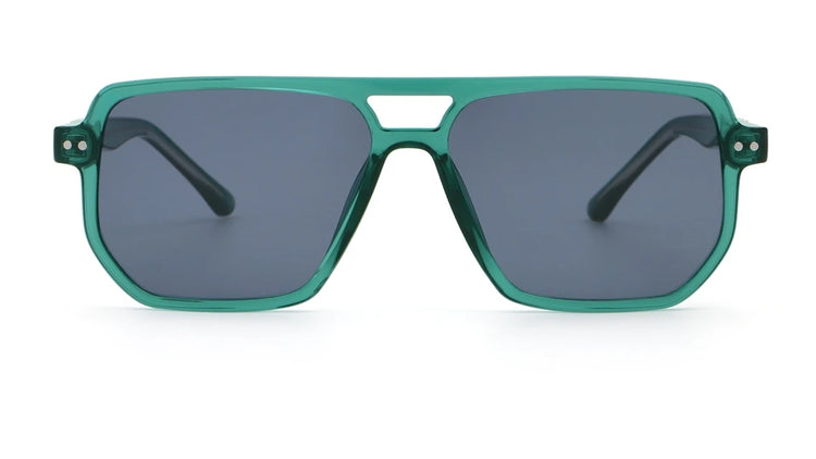Dash Unisex Retro Square Frame UV400 Aviator Sunglasses