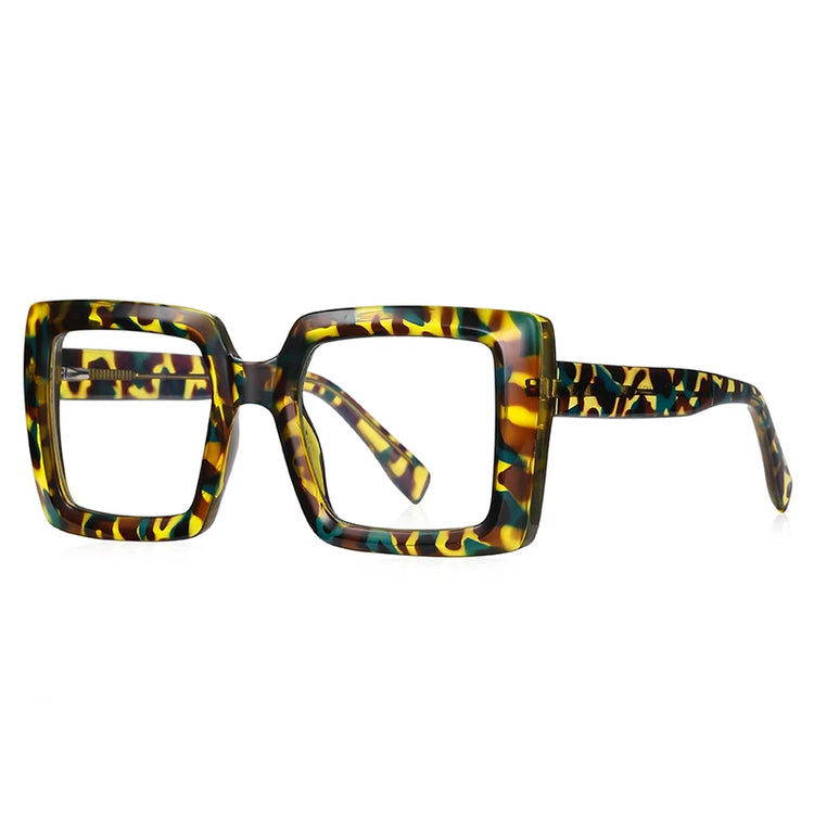 BECKY BLOCK FRAME WOMEN'S OVERSIZED ANTI-BLUE LIGHT OPTICAL GLASSES
