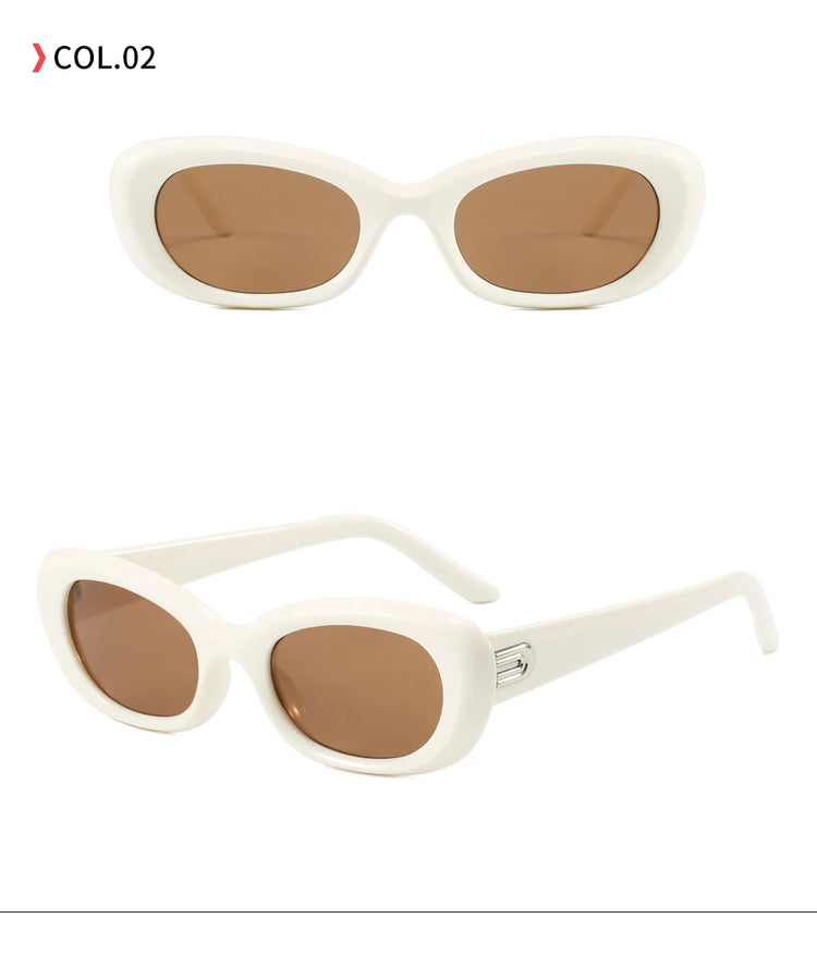 Fable Women's Small Oval Frame UV400 Sunglasses